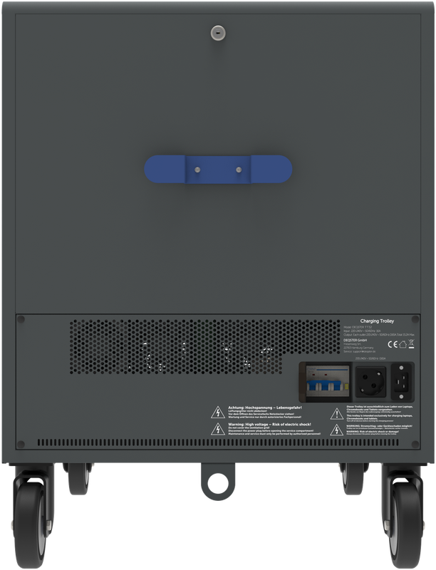 DEQSTER Toploader Trolley TT32 – Every device with its own adapter.