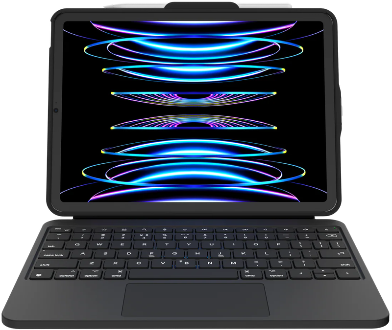 DEQSTER Prime Keyboard, iPad Air 11" (M2 / M3 / M4) – Glass trackpad. 80 keys.