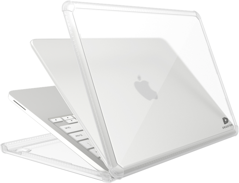 DEQSTER Rugged Case Neo – crystal-clear protective case for MacBook Neo 13"