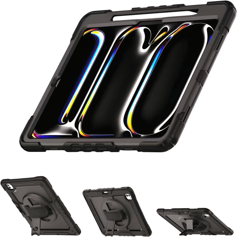 DEQSTER 360° Rugged Case for iPad (10th gen.) and iPad (A16) – Three stand modes.