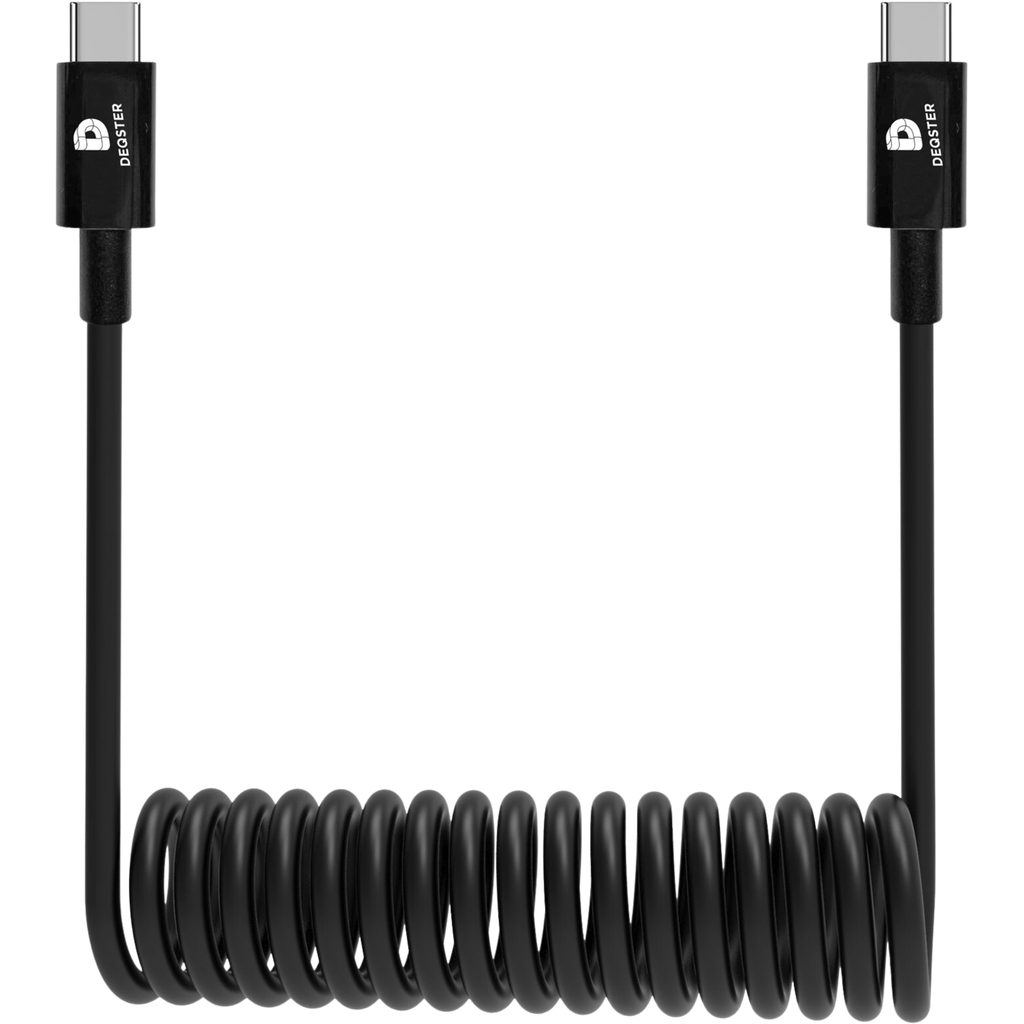 Spiral Charging Cable  (USB-C to USB-C) (USB-C to USB-C) (USB-C to USB-C)