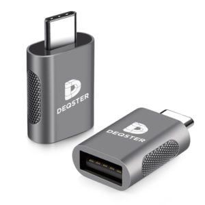 Deqster Adapter, USB-C auf USB-A, grau