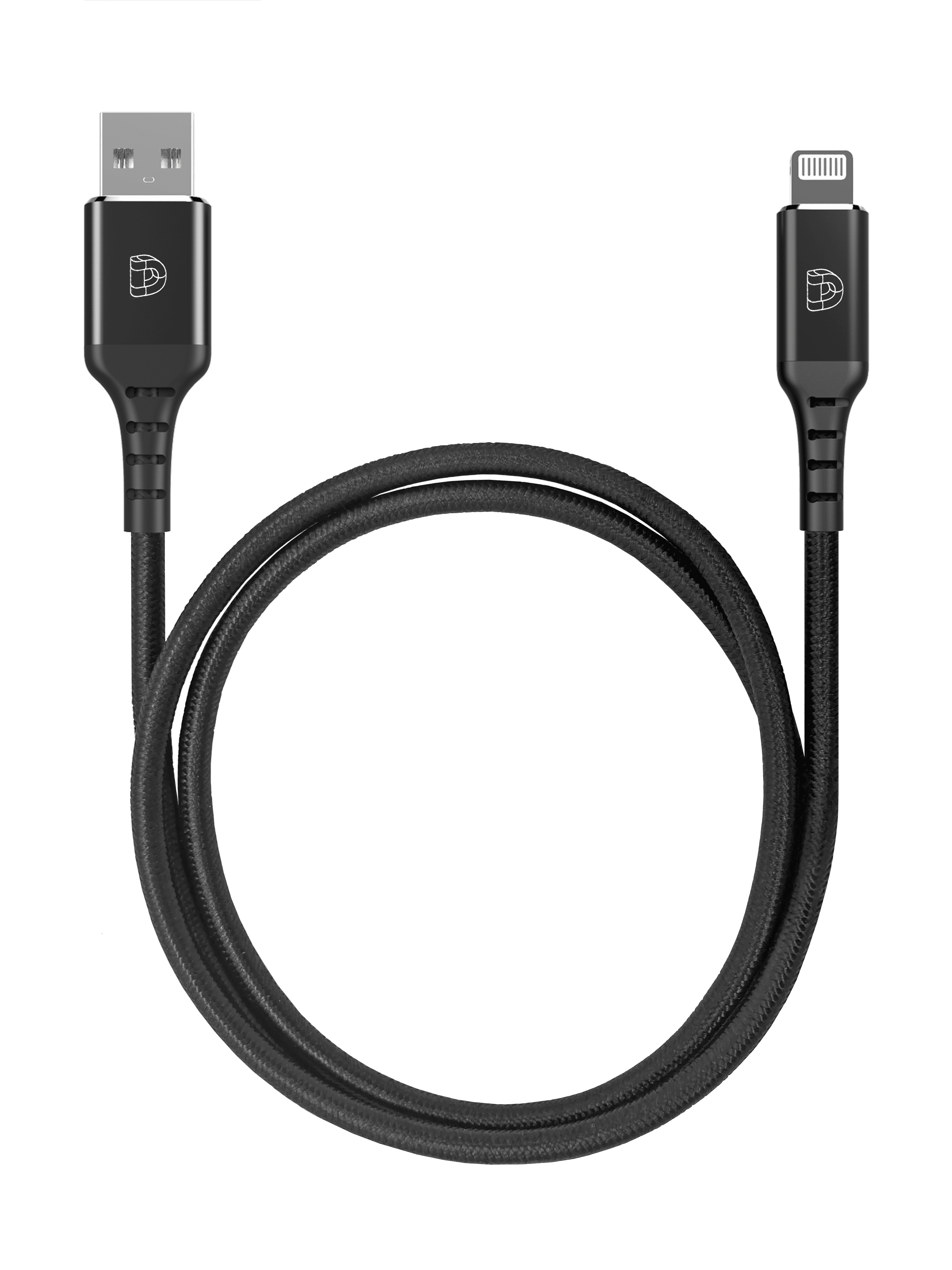 Nylon Ladekabel, USB A auf Lightning, 1m