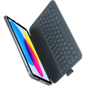 Deqster Slim Pro Keyboard 10,9", iPad Tastatur Hülle, halboffen, mit Tablet
